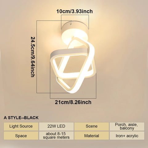 LED Ceiling Light | Modern Aisle & Hallway Lamp | Surface Mounted Fixture