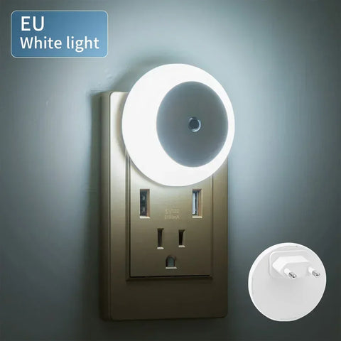 LED Night Light with Dusk to Dawn Sensor | Indoor Wall Lamp for Bedroom, Bathroom, Hallway