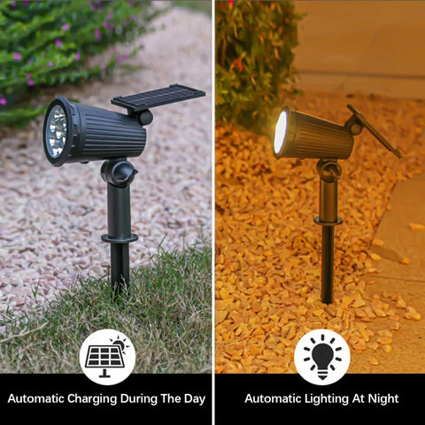 9 LED Solar Spotlights | Outdoor Waterproof Lighting