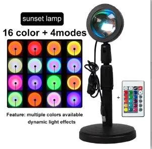 Sunset Lamp: Aesthetic LED Projector for Room Decor & Photos