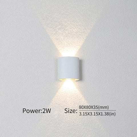 Modern Up Down LED Wall Light for Indoor & Outdoor Use