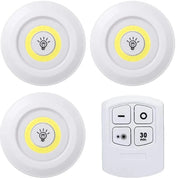 Battery LED Under Cabinet Lighting | Dimmable, Remote | Closet, Wardrobe, Bathroom