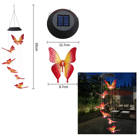 Solar Wind Chime Lights
