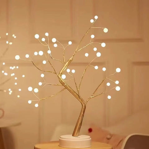 Cherry Blossom LED Tree Lamp - USB/Battery Powered Desktop Light