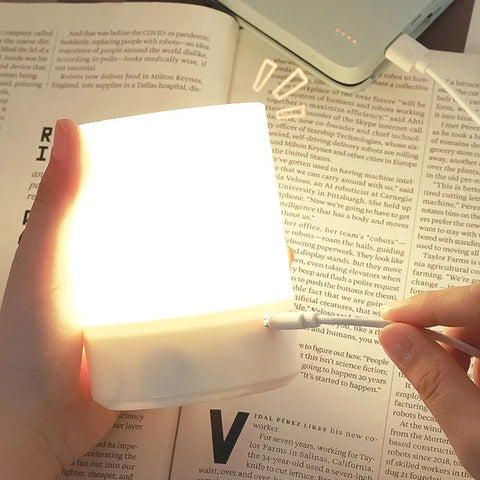 Dimmable Touch Lamp for Nightstand & Desk | LED Charging Table Light