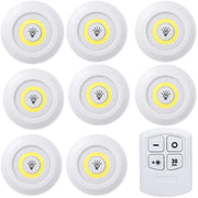 Battery LED Under Cabinet Lighting | Dimmable, Remote | Closet, Wardrobe, Bathroom