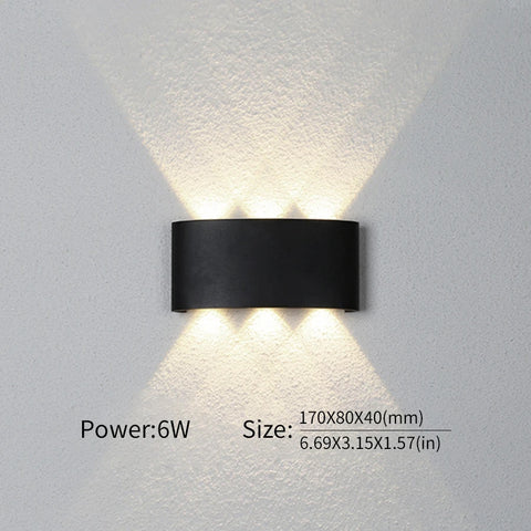 Modern Up Down LED Wall Light for Indoor & Outdoor Use
