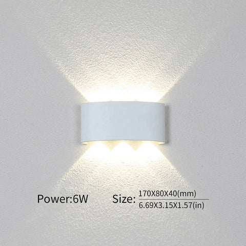 Modern Up Down LED Wall Light for Indoor & Outdoor Use