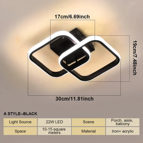 LED Ceiling Light | Modern Aisle & Hallway Lamp | Surface Mounted Fixture