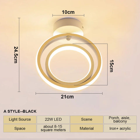 LED Ceiling Light | Modern Aisle & Hallway Lamp | Surface Mounted Fixture