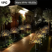 200 LED Solar Fireworks Lights - Outdoor Waterproof with Remote