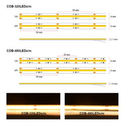 UL Listed COB LED Strip: Bright, High Density 12V/24V Lights