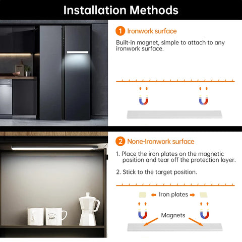 LED Motion Sensor Cabinet Light - Wireless USB Wardrobe Lamp