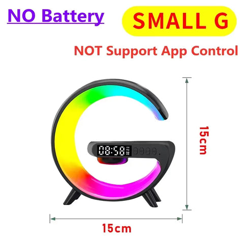 Wireless Charger Stand with RGB Light, Alarm, and Speaker