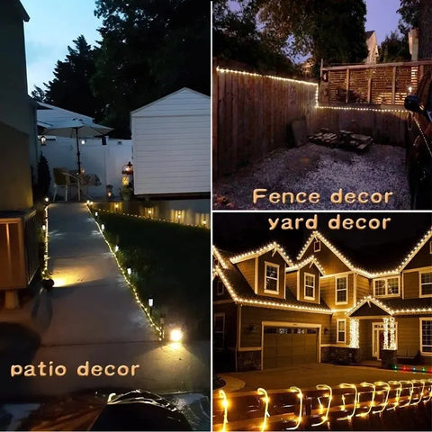 Solar Rope Lights: Outdoor LED Path & Garden String Lighting