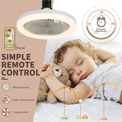 Smart Ceiling Fan with Light & Remote