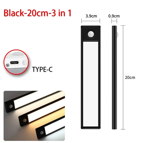 LED Motion Sensor Cabinet Light - Wireless USB Wardrobe Lamp