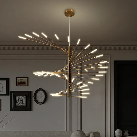 Luxury LED Fireworks Ceiling Light | Dimmable Modern Pendant for Living Room