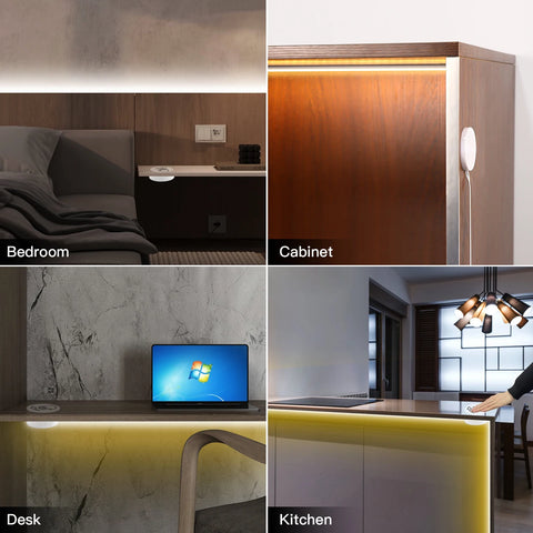 LED Strip Lights for Bedroom & Study | Dimmable Touch Switch