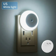 LED Night Light with Dusk to Dawn Sensor | Indoor Wall Lamp for Bedroom, Bathroom, Hallway