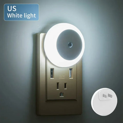 LED Night Light with Dusk to Dawn Sensor | Indoor Wall Lamp for Bedroom, Bathroom, Hallway