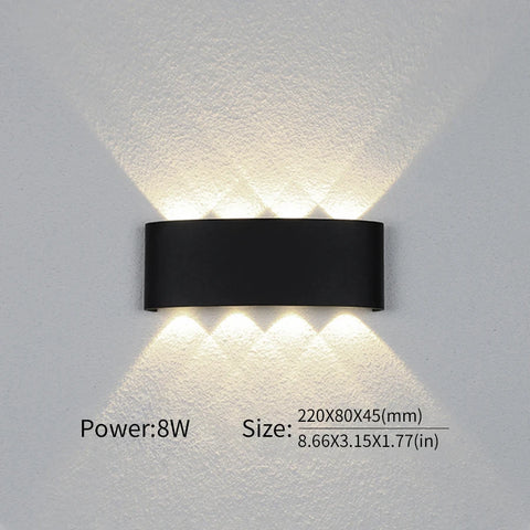 Modern Up Down LED Wall Light for Indoor & Outdoor Use