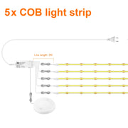 Dimmable COB LED Strip Light with Touch Sensor for Cabinets & Closets