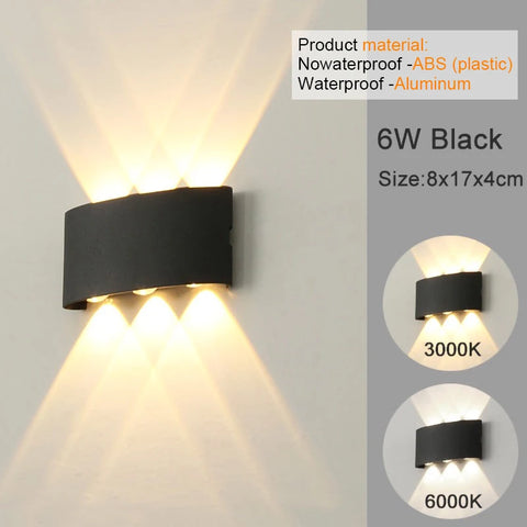 White LED Wall Sconces - Modern Indoor/Outdoor Up Down Lights