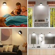 Magnetic LED Wall Light – Rechargeable, Dimmable, 360° Rotation
