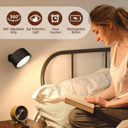 Magnetic LED Wall Light – Rechargeable, Dimmable, 360° Rotation