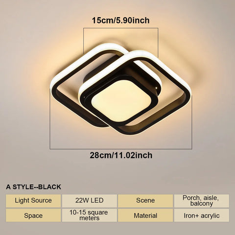 LED Ceiling Light | Modern Aisle & Hallway Lamp | Surface Mounted Fixture
