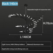 Luxury LED Fireworks Ceiling Light | Dimmable Modern Pendant for Living Room