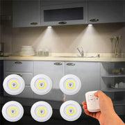 Battery LED Under Cabinet Lighting | Dimmable, Remote | Closet, Wardrobe, Bathroom