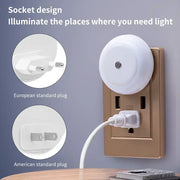 LED Night Light with Dusk to Dawn Sensor | Indoor Wall Lamp for Bedroom, Bathroom, Hallway