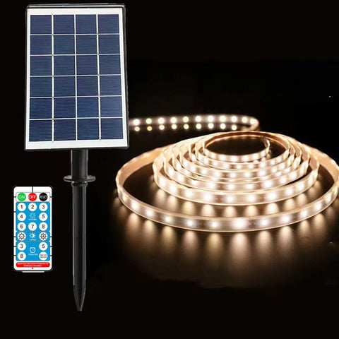 LED Strip Lights RGB - Solar Powered & Remote Control for Room & Outdoor Decor